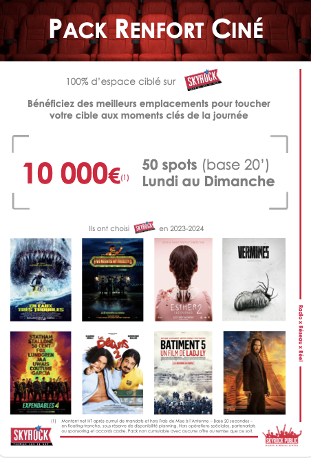 Pack Renfort Ciné 2024